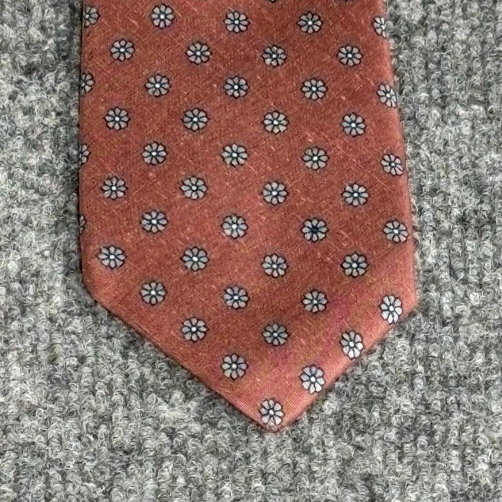 Briar Tie Mens One Size Multicolor Silk Floral Necktie Made In England Dress